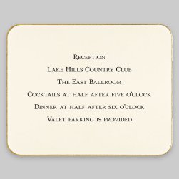 Personalized Wedding Reception Cards