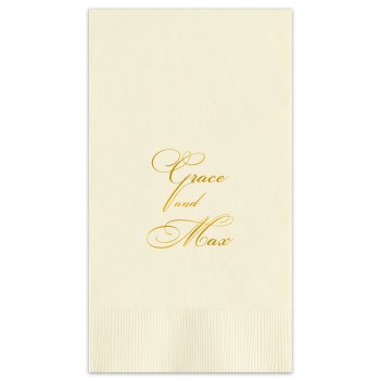 Couples Wedding Guest Towel - Foil-Pressed