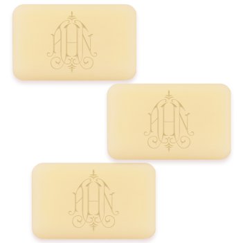 Whitlock Monogram Personalized Triple Milled French Soap Set of 3 - Engraved